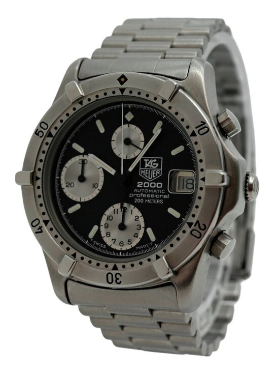 Tag Heuer 38mm Men\'s 2000 Series Stainless Steel Auto Chrono Watch Ref: 162.006! main image 10